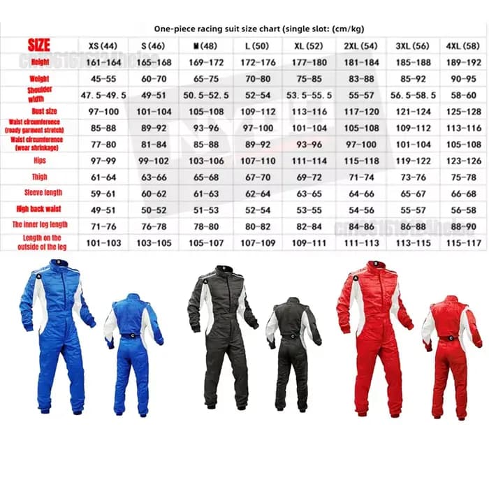 Combinaison de Kart pour adultes