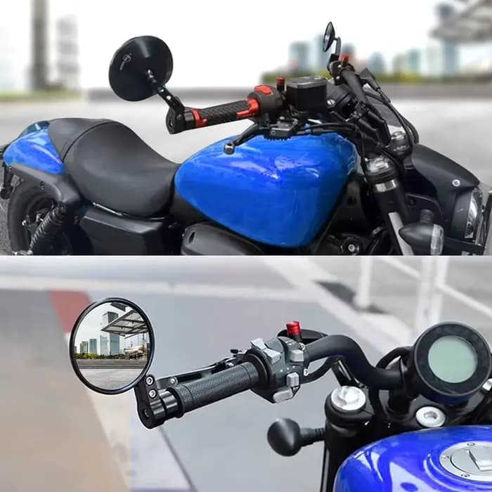Accessoires de Moto 7/8 "rétroviseurs arrière d'extrémité de barre ronde pour café Racer
