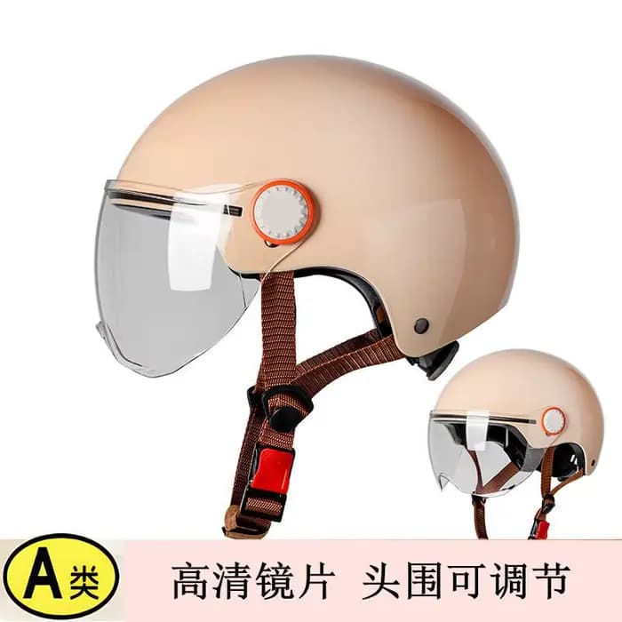 Casque de moto rétro à visière relevée pour hommes et femmes