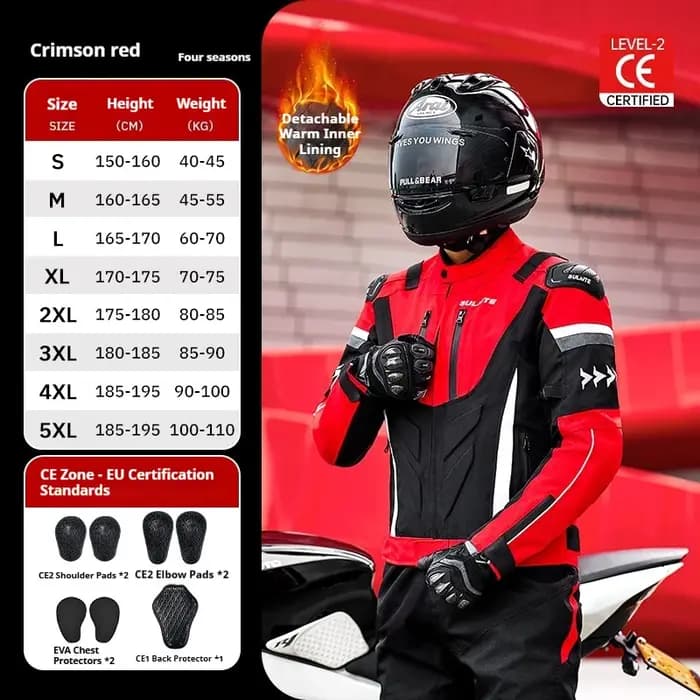 Ensemble veste et pantalon de moto d'hiver SULAITE