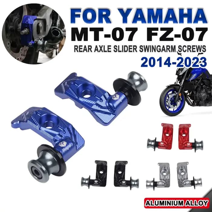 JOAdjuster Roue Arrière Fourche Axe Curseur Bras Osccorporelle Stand Pick-up Pour Yamaha FZ07 MT07 M