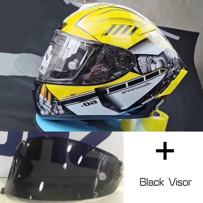 Casque De moto intégral X-14 X14 jaune HA RIM 1