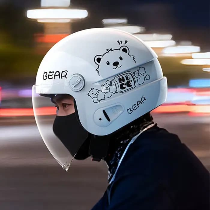 Nouveau casque de moto classique rétro Scooter demi-casques ultraléger