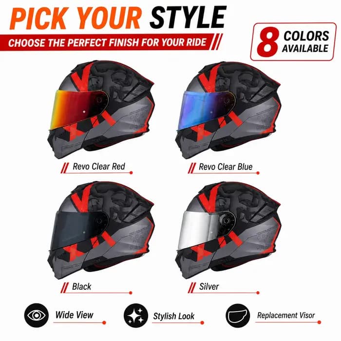 Lentille de casque de moto pour MT-V25B Genesis SV Genesis R SV Rymic R935SV, visière de casque, pare-brise, accessoires de casque