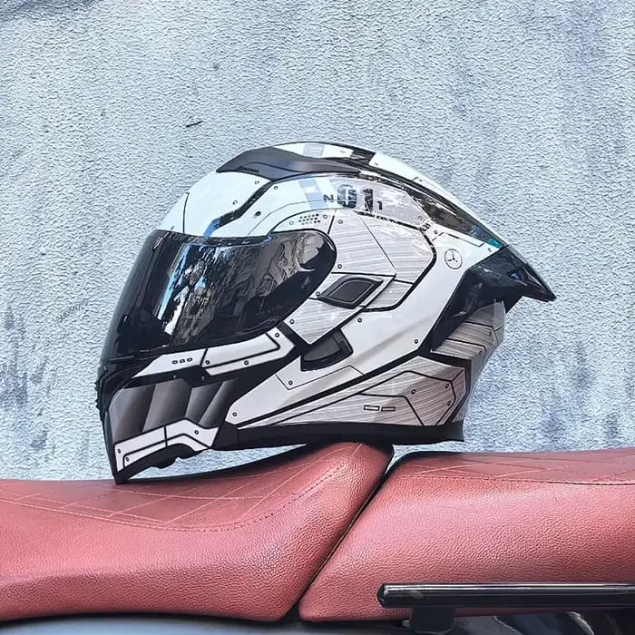 Casque de moto intégral pour hommes et femmes, pare-soleil, général