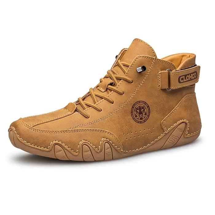 CLOHOO bottes courtes pour hommes Design poulpe cousues à la main