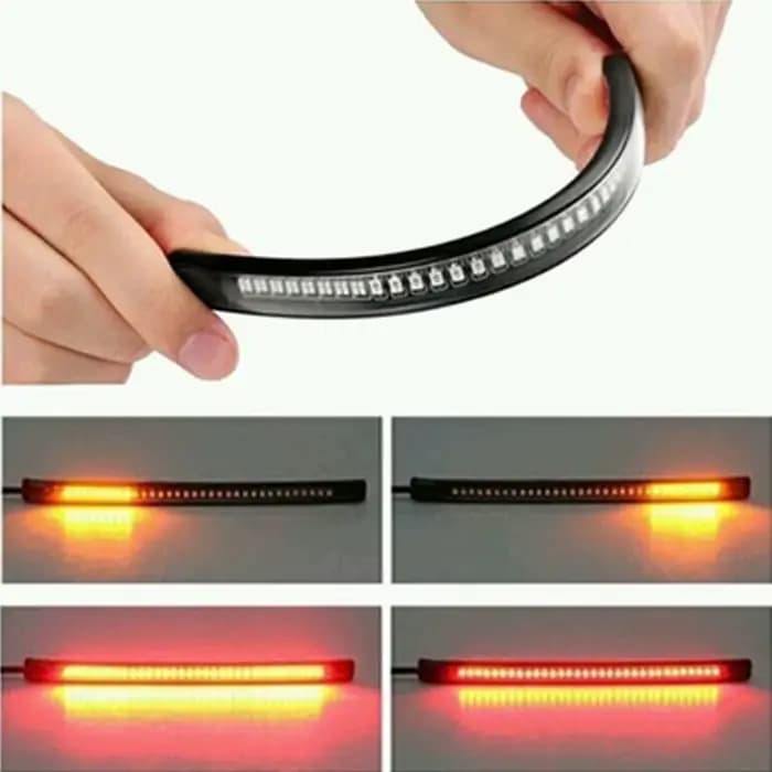 Flexible 48 LED moto barre lumineuse bande frein arrière pour moto Scout lumières lumière pour moto