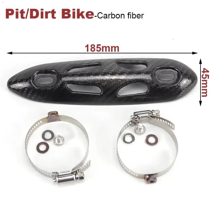 Protecteur d'échappement de moto en Fiber de carbone, bouclier thermique, couverture Anti-brûlure po