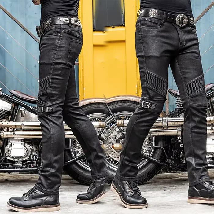 UGLYBROS Moto pantalon jean hommes femmes