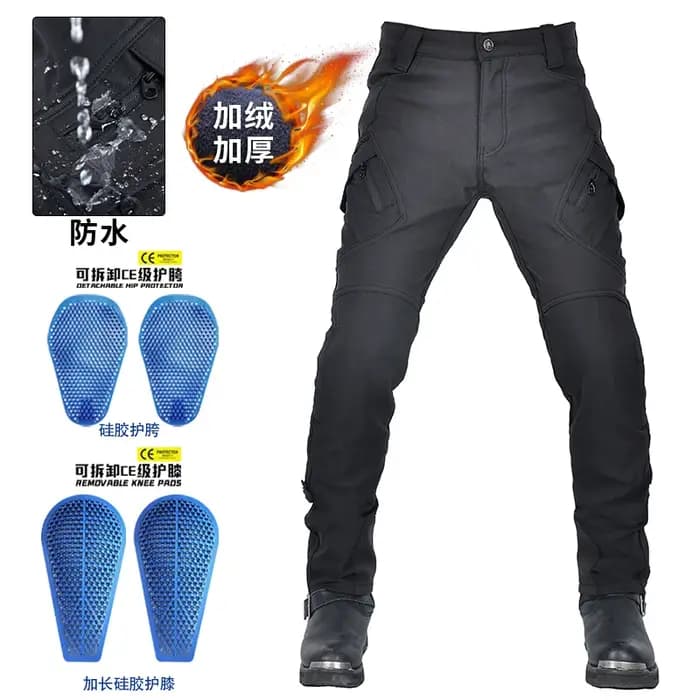 Pantalon d'équitation taille haute pour moto quatre saisons pour hommes