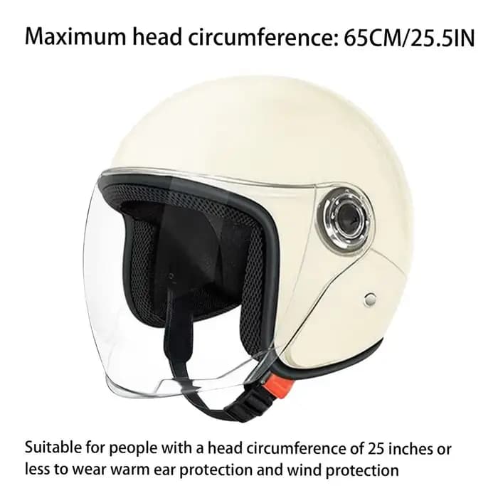 Casque de moto léger, visage ouvert