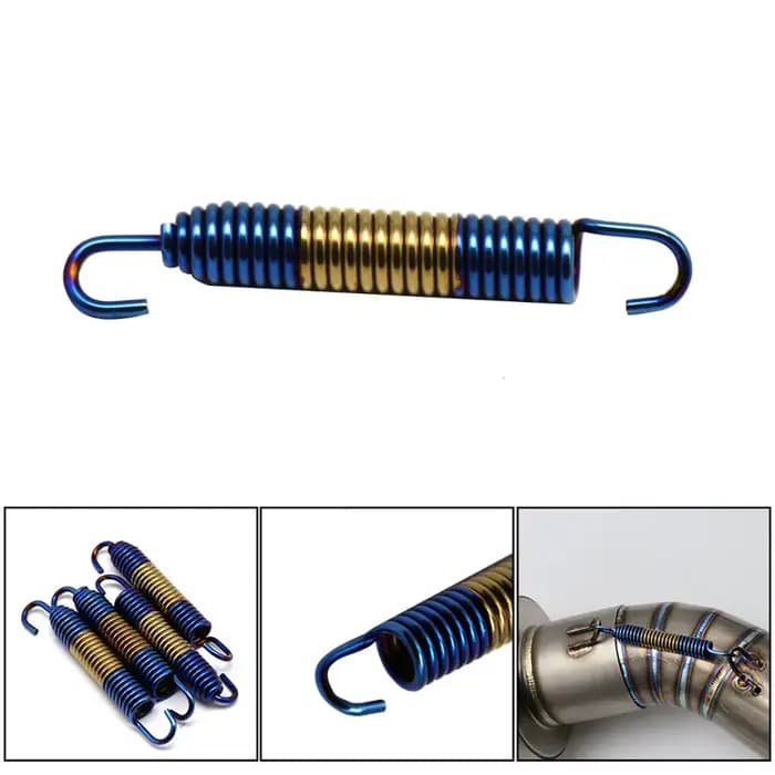 Sclmotos- 75mm 2 pièces crochets de ressort d'échappement de moto en acier inoxydable tuyau de liais