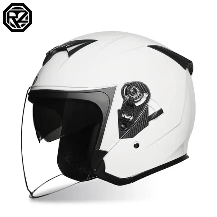 Casque de moto avec visière solaire intégrée, casque de scooter semi-couvert, homologué DOT pour hom