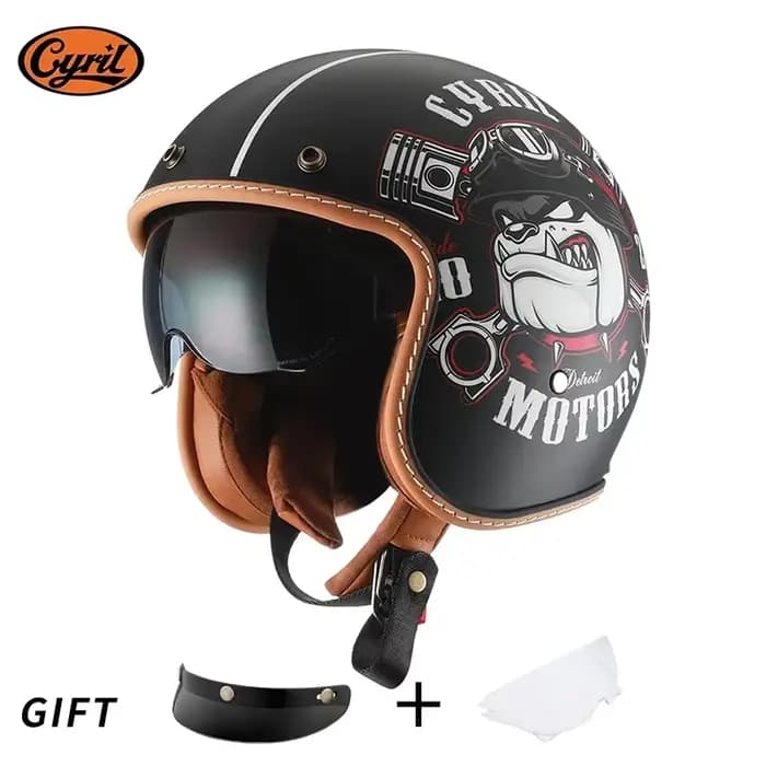 Casque de moto à visage ouvert pour adultes