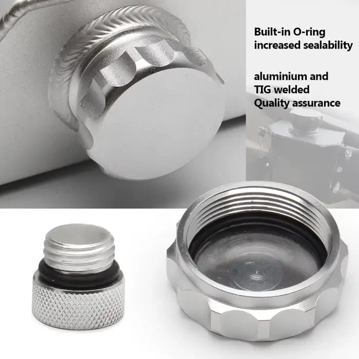 Réservoir d'huile universel en aluminium 1L/2L, réservoir de liquide de refroidissement pour moteur,