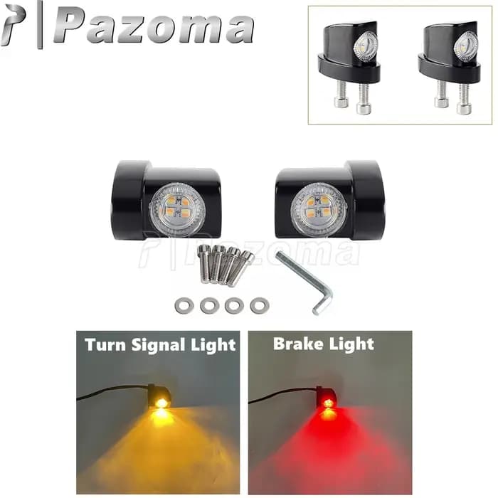 Entretoises de garde-boue arrière LED Mini clignotants pour Harley Sportster Dyna Softail moto ambre clignotant clignota