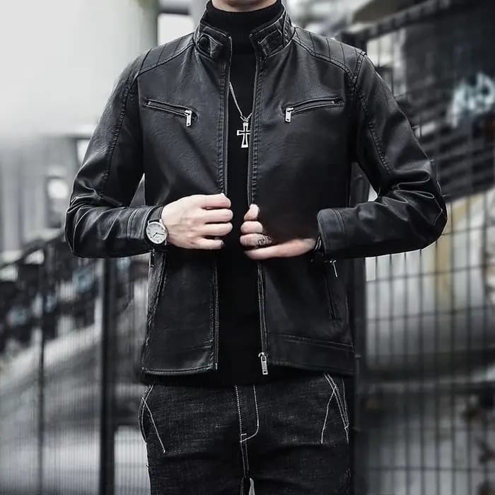 Nouvelle veste en cuir pour homme 2026