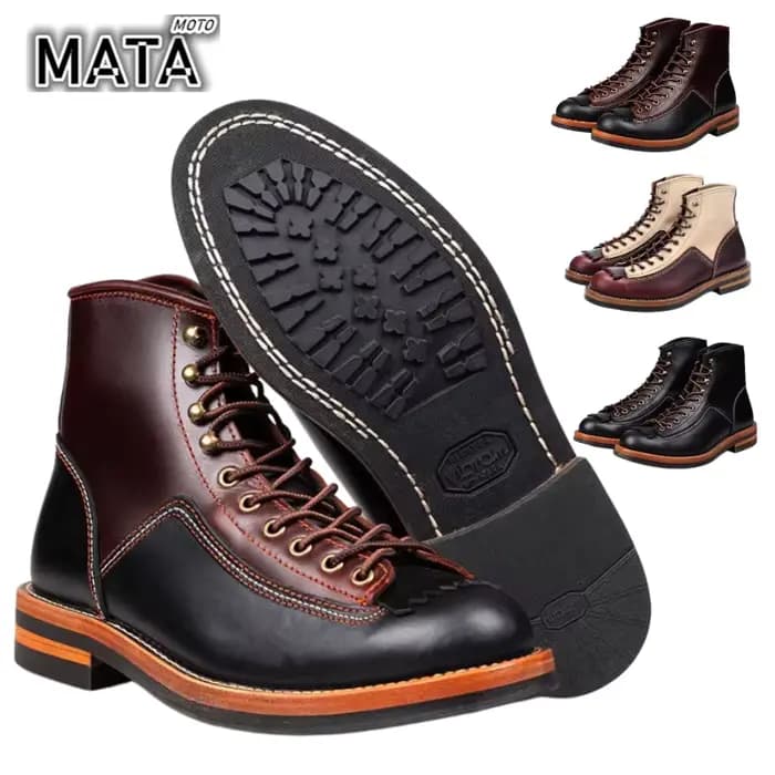 Nouveauté ! Bottes de moto vintage décontractées pour hommes