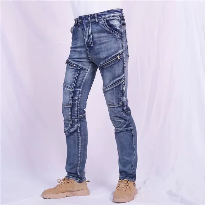 KV04 Kevlar dans le genou Moto jean pantalon