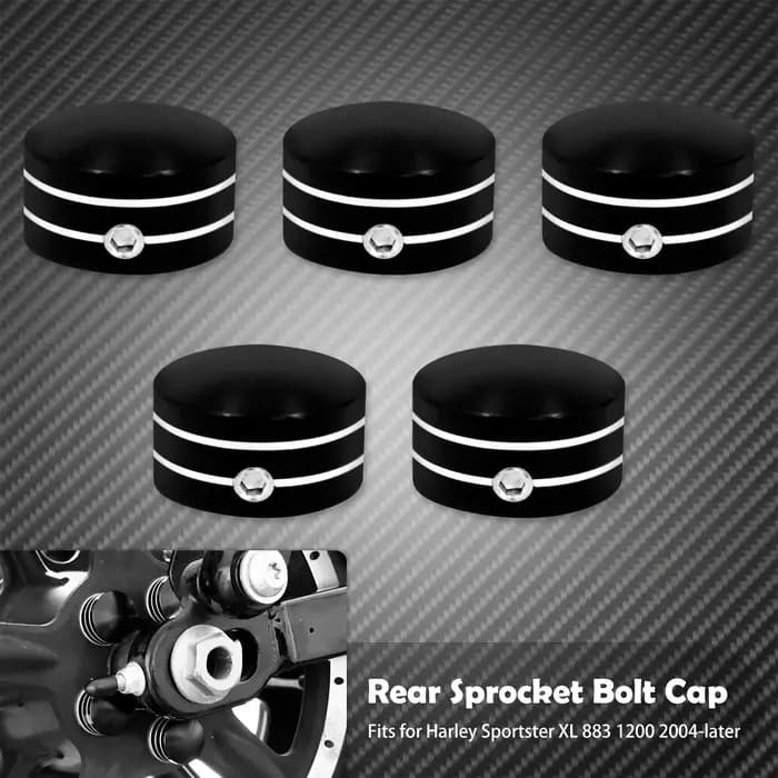 Kit de couvercle de capuchon de boulon plat de pignon arrière de moto pour Harley Touring Road King Sportster XL883 2014