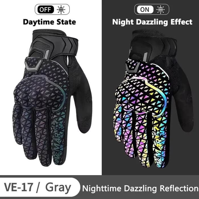 Gants de Moto pour femmes et hommes, chauds, anti-chute, coupe-vent, colorés, réfléchissants, pour é
