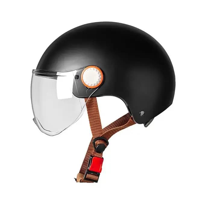 Casque de moto rétro à visière relevée pour hommes et femmes
