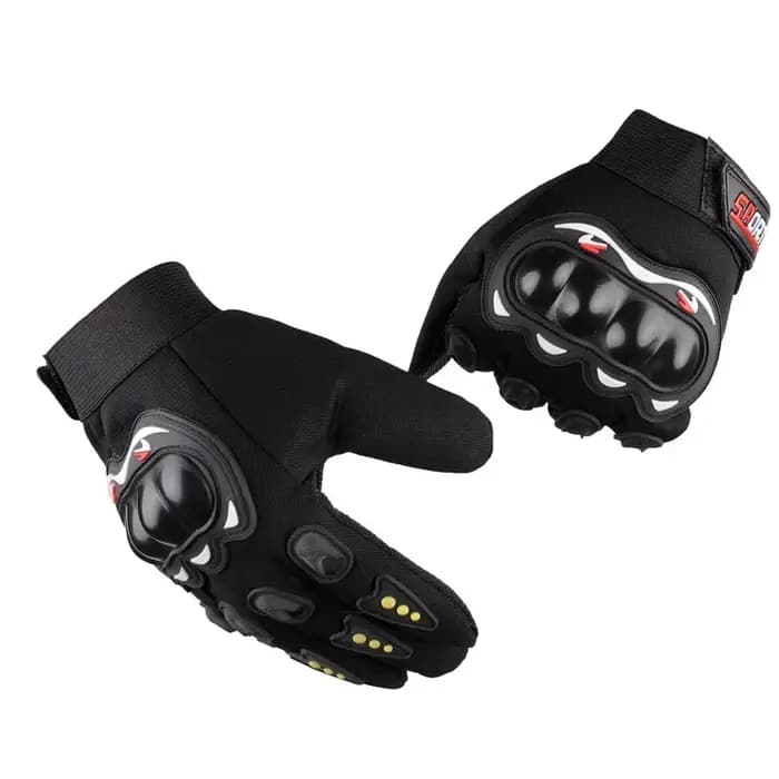 Gants de moto pour hommes, gants de course respirants à doigts fermés pour les sports de plein air et la conduite de crossbike