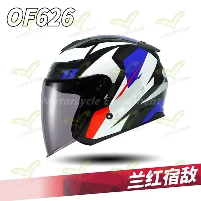 Casque moto demi-coque LS2 OF626 à double visière, toutes saisons, pour vélo électrique, course tout-terrain, casque de vélo électrique