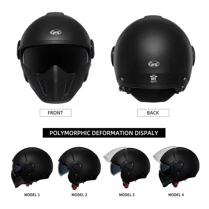 Casque de moto modulaire intégral ou ouvert pour homme