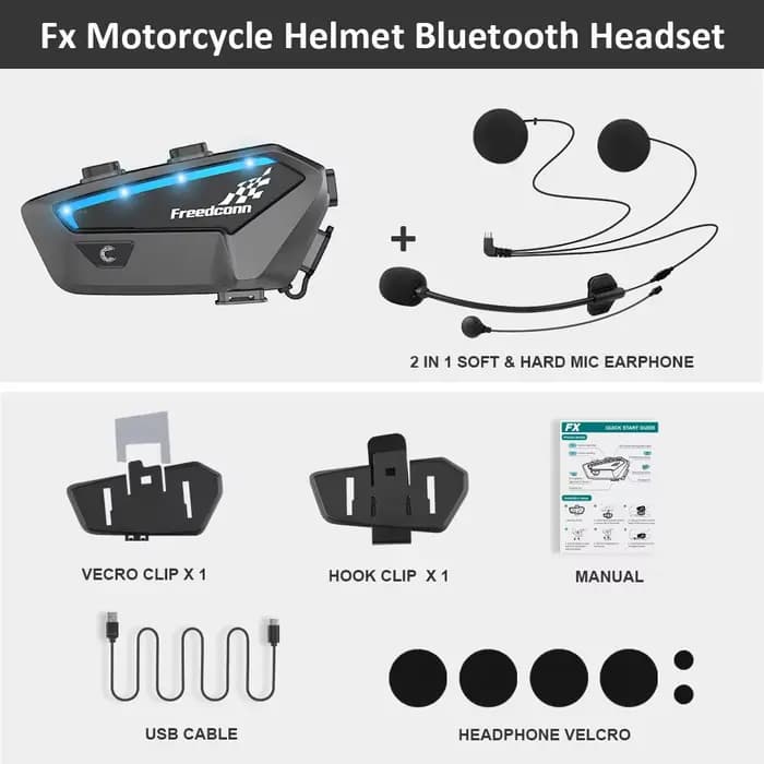 Interphone moto Bluetooth casque casque casque Freedconn FX 10 coureurs paire d'autres marques moto