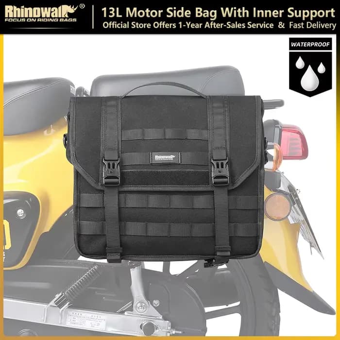Bal inowalk-Sacoche Latérale Étanche pour Moto, Sacoche de Moteur à Dégagement Rapide avec Support N
