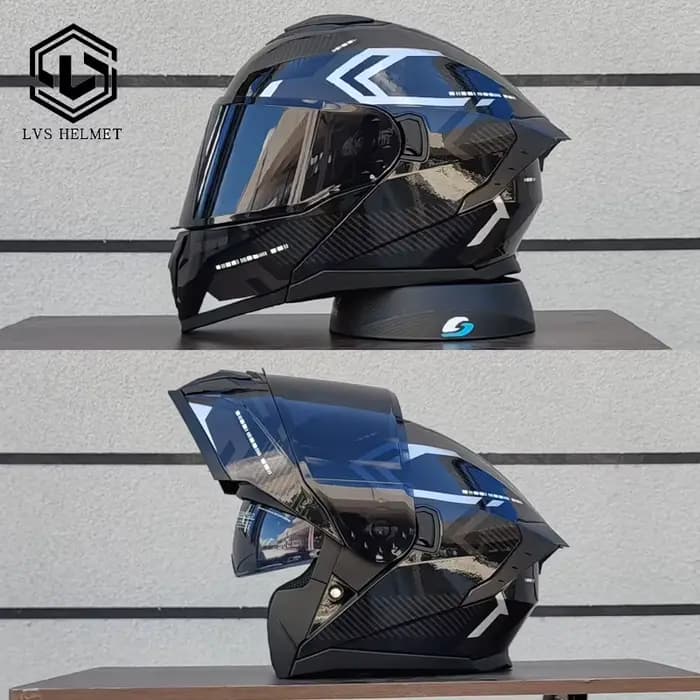 Dernier modèle de casque de moto modulaire à visière rabattable