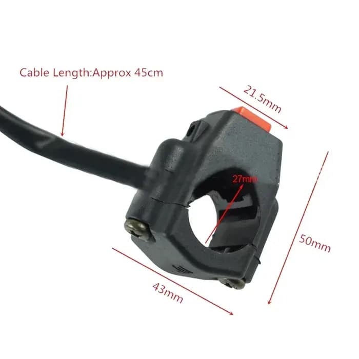 Bouton de poignée de commutateur pour moto, 22mm, pour lampe de travail, montage sur guidon, marche + arrêt, acier inoxydable, étanche, nouveau