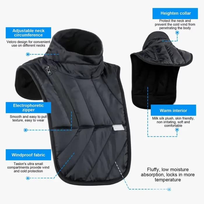Écharpe de protection coupe-vent pour le cou de moto