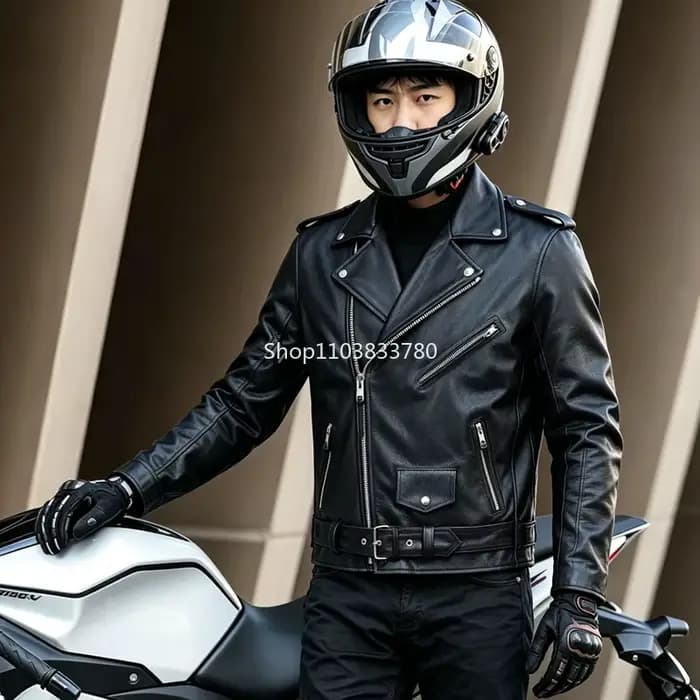 Blousons en cuir pour hommes – Nouveauté Automne-Printemps – Blouson moto décontracté en PU – Manteaux en cuir de motard – Vêtements de marque pour homme – Vêtements d'extérieur streetwear cool