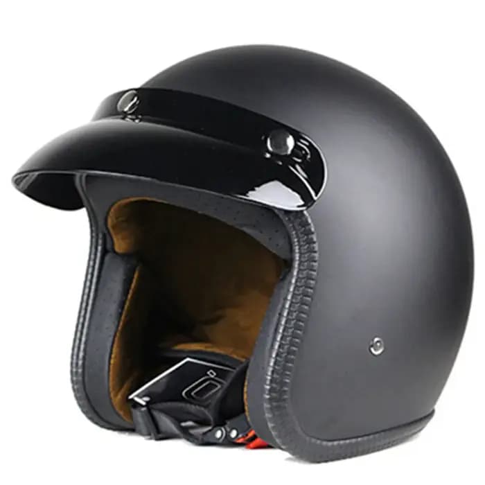 Casque Jet visage ouvert Moto Scooter personnalisé noir mat Capacete Cascos Para