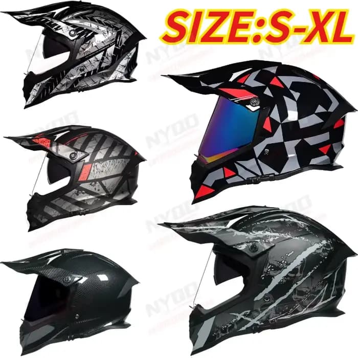 Casque de moto, casque de motocross tout-terrain