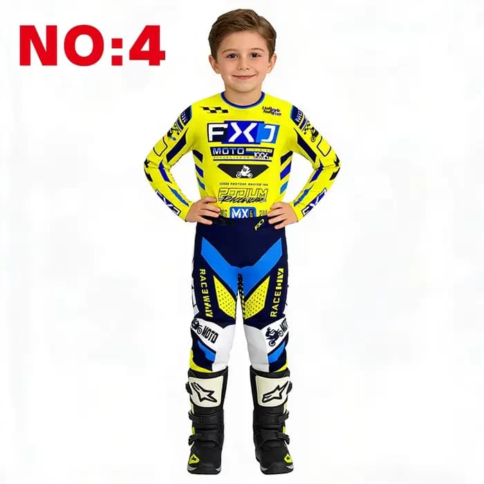 Ensemble motocross enfant : maillot et pantalon de moto