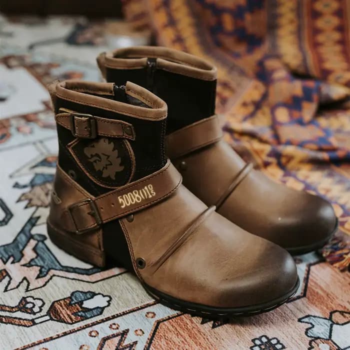 Bottes de moto pour hommes robe décontractée confort botte occidentale Zapatos