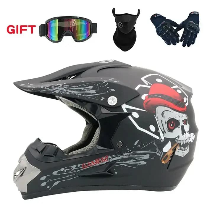Casque de moto Casque de course tout-terrain Casque de vélo de montagne pour hommes et femmes toutes saisons avec