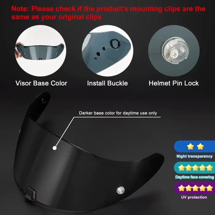Visière de casque de moto pour EXO 520 1400 R1