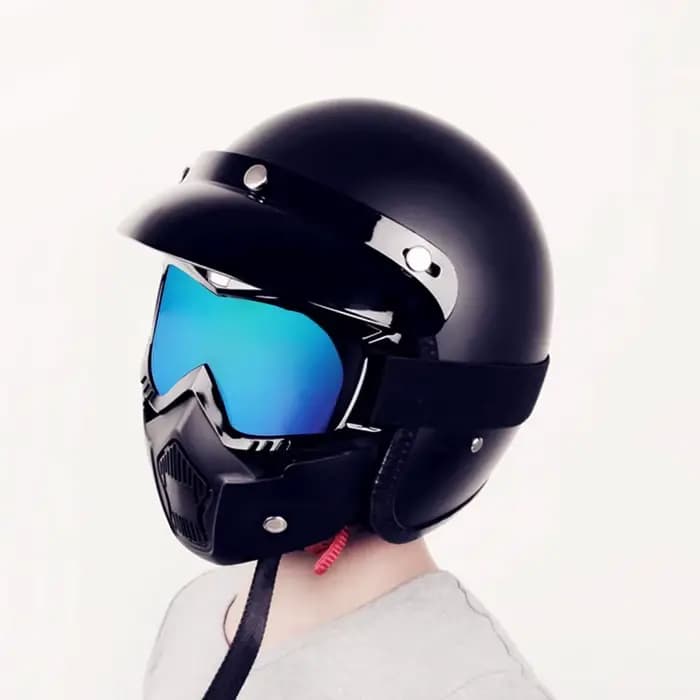 Lunettes de casque de requin de moto