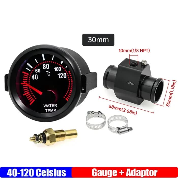 Jauge de température d'eau 2" 52 mm 40-120 ℃ Compteur