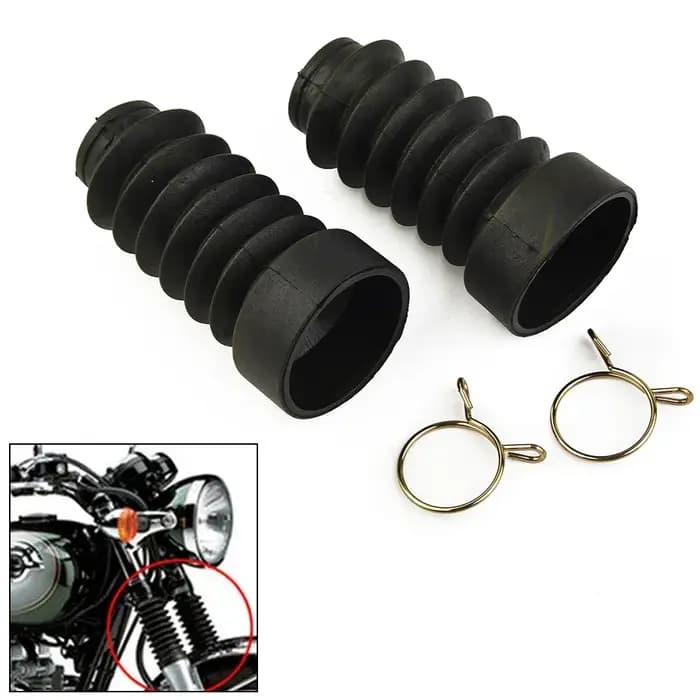 Guêtres de fourche avant en caoutchouc, accessoires de moto, couvercle anti-poussière, bottes pour moto, équipements de Protection contre les chutes, pièces