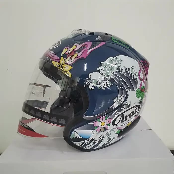 Casque ouvert SZ RAM 4 ORIENTAL bleu 3/4 casque hors route course Motocross casque de moto
