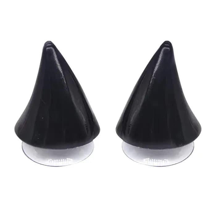 2 Pièces Accessoires de Décoration Personnalisés pour Casque Moto Tout-Terrain : Cornes en Caoutchouc Mignonnes