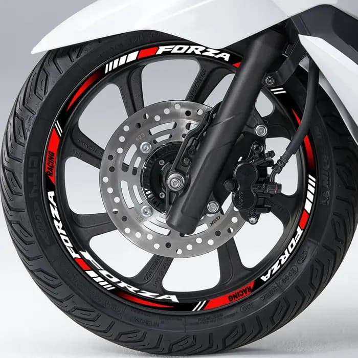 Autocollant réfléchissant pour roue de moto, 14′′15′′17′′, autocollant à rayures pour jante de Scoot