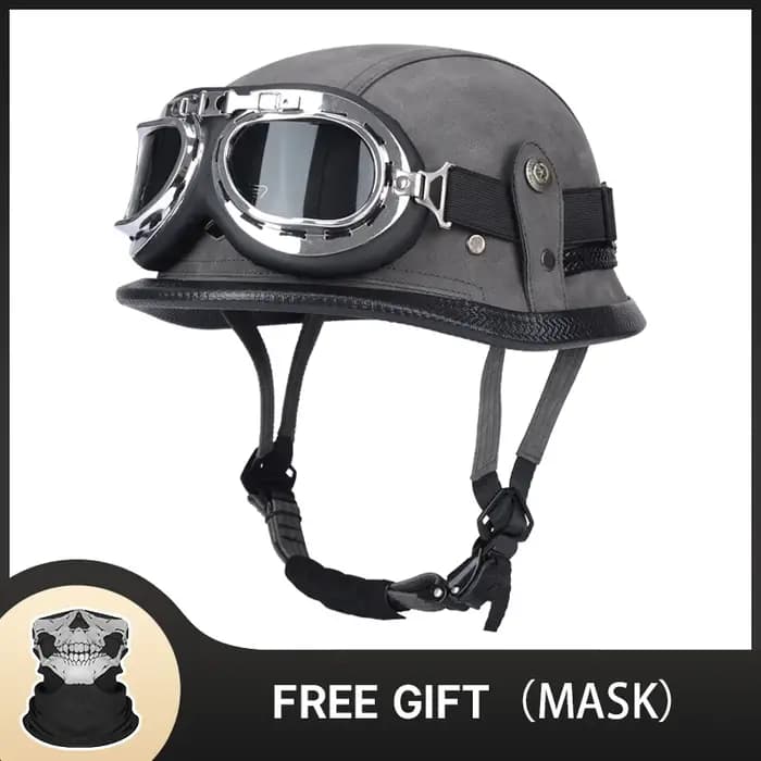 Demi-casque Vintage allemand de l'ancienne école