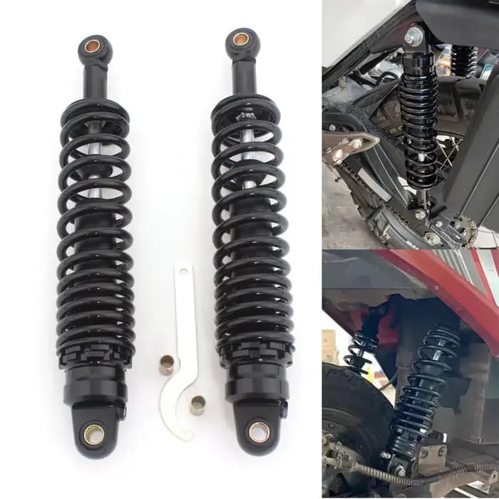 Accessoires de moto 1 paire d'amortisseurs arrière noirs 360mm universels pour Harley Kawasaki Honda