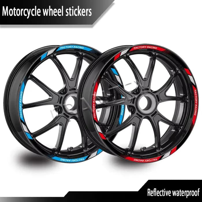 Autocollants réfléchissants de bande de roue de moto, autocollants de bande de moyeu de Scooter de j